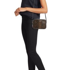 Zadig & Voltaire Small Python Embossed Leather Boxy Shoulder Bag